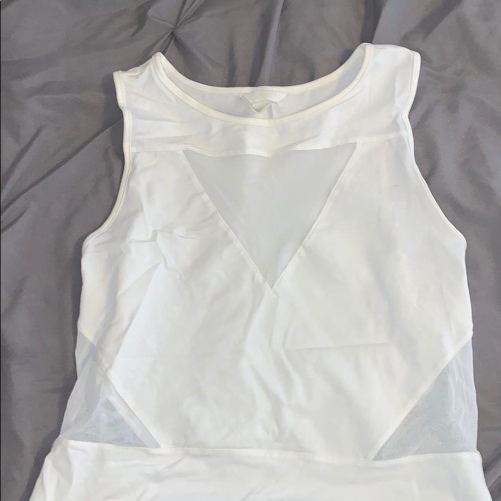 White sheer body suit